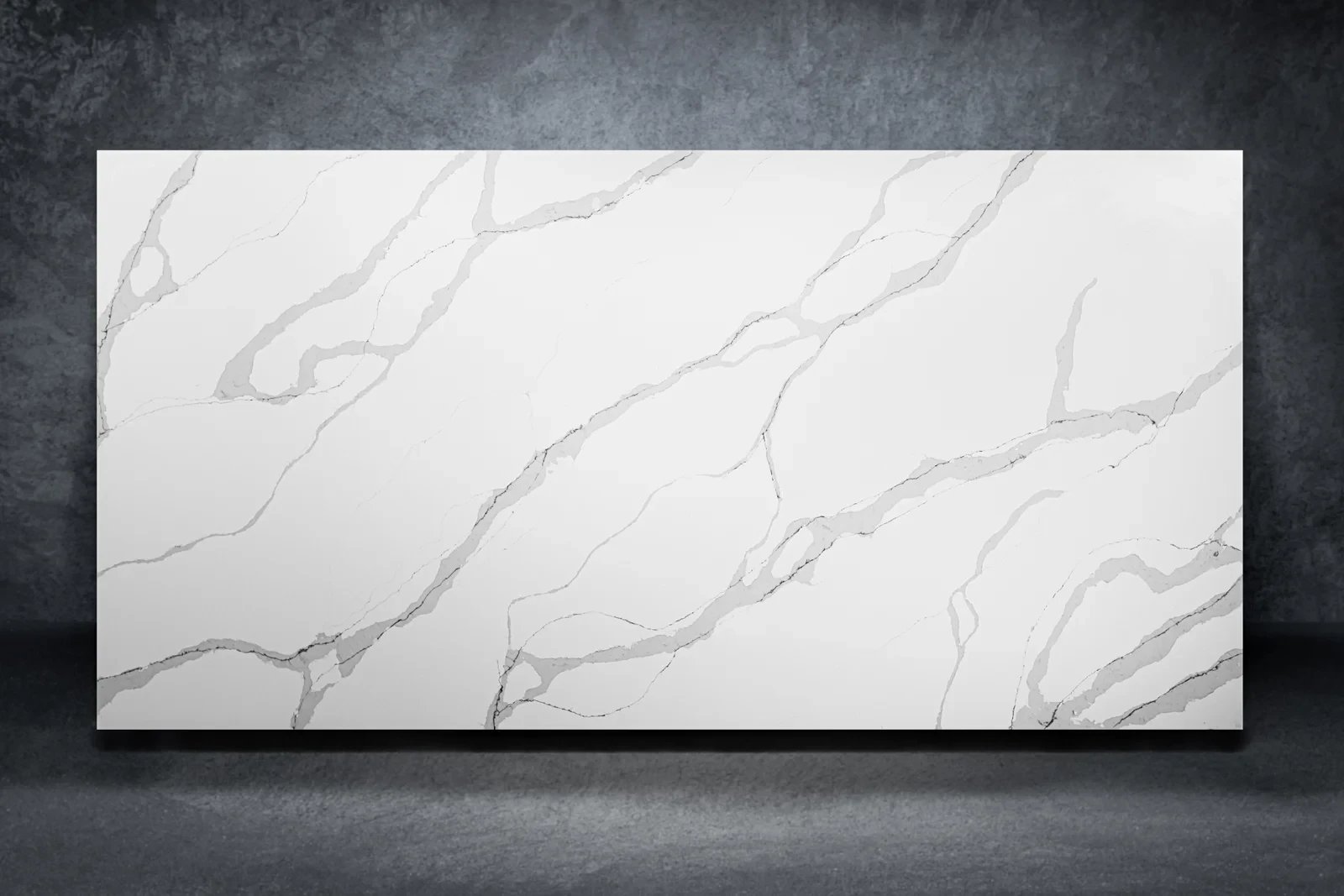 Full slab view of Calacatta Gris by Modern Quartz Stone