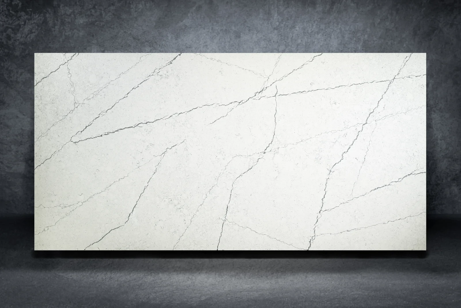 Full slab view of Thunder Grey Leather by Modern Quartz Stone