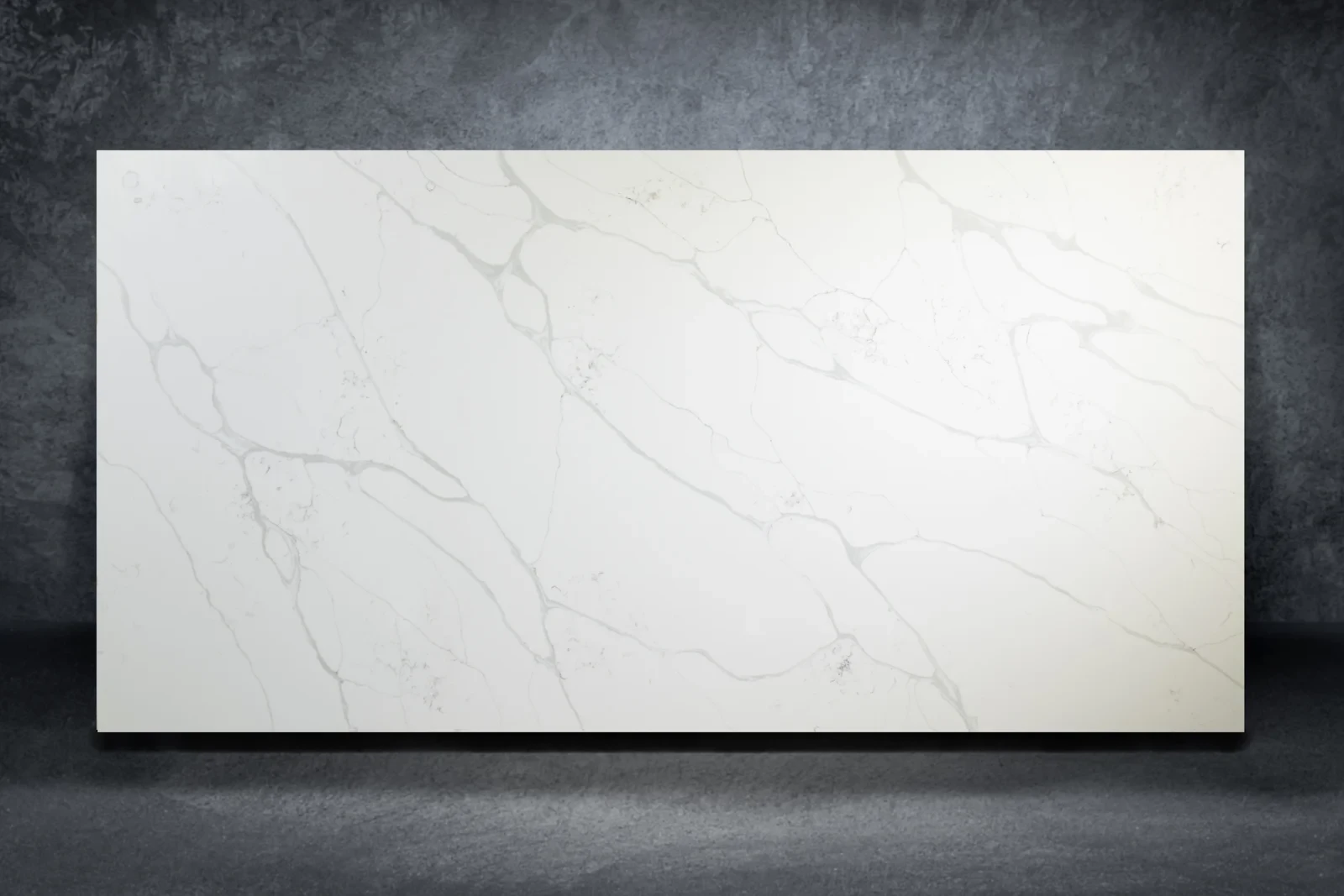 Full slab view of Calacatta Supreme by Modern Quartz Stone