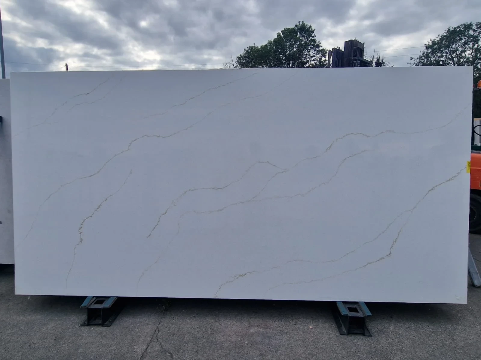 Full slab view of Sonata Gold by Modern Quartz Stone