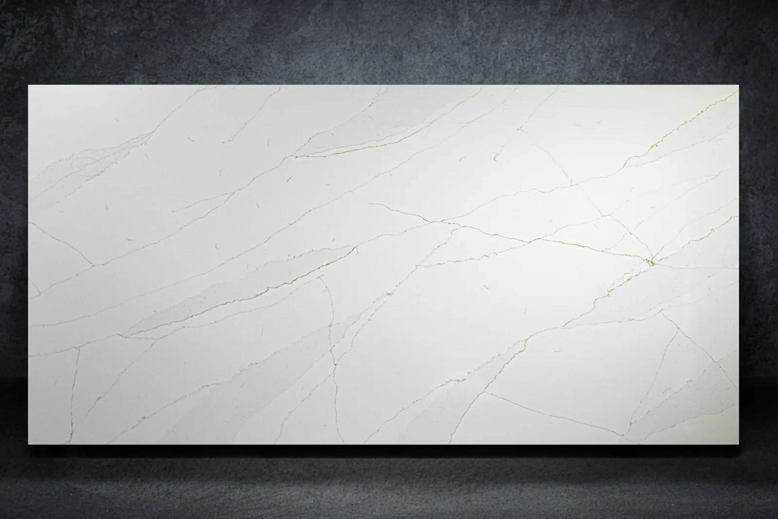 Full slab view of Calacatta Royal by Modern Quartz Stone