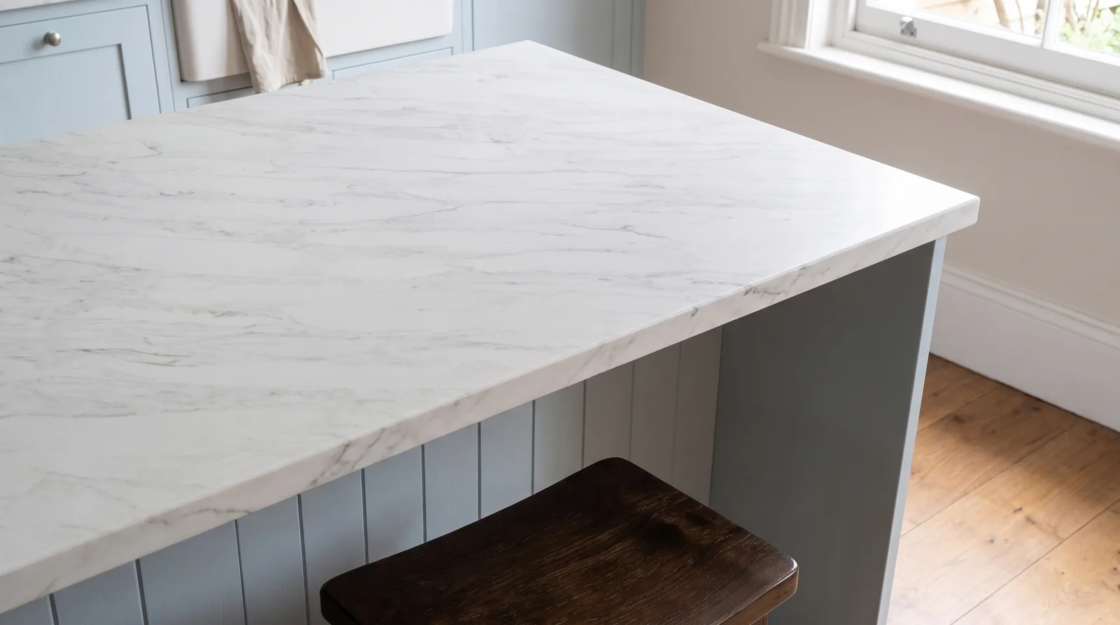 Marbella NobleStone worktop in a close kitchen detail view