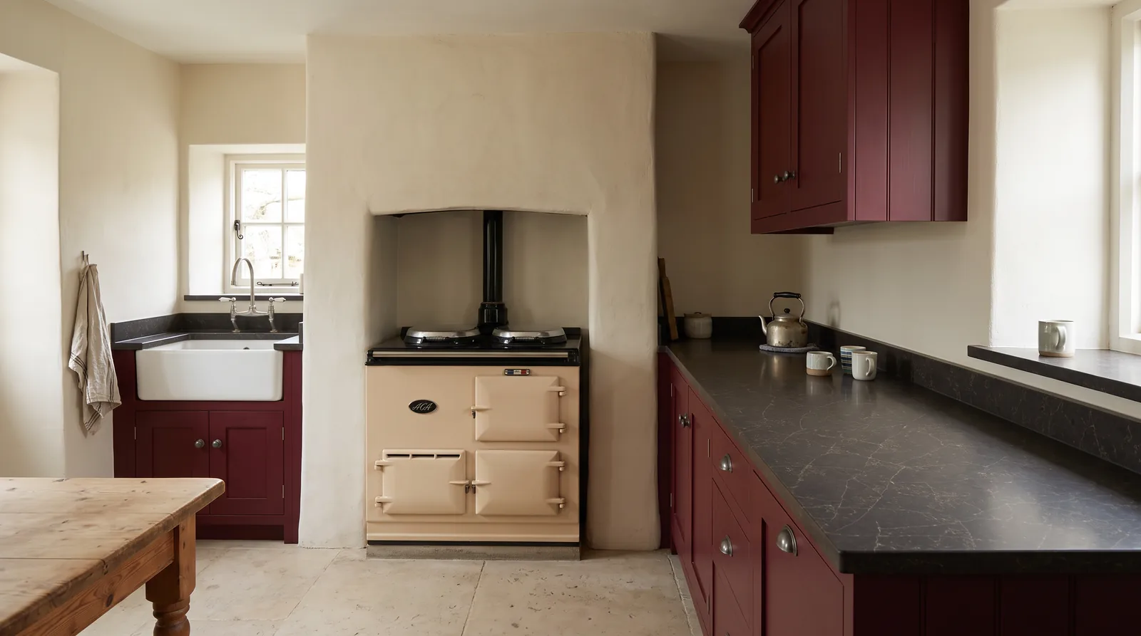 Marrakesh NobleStone worktop in a wide kitchen view