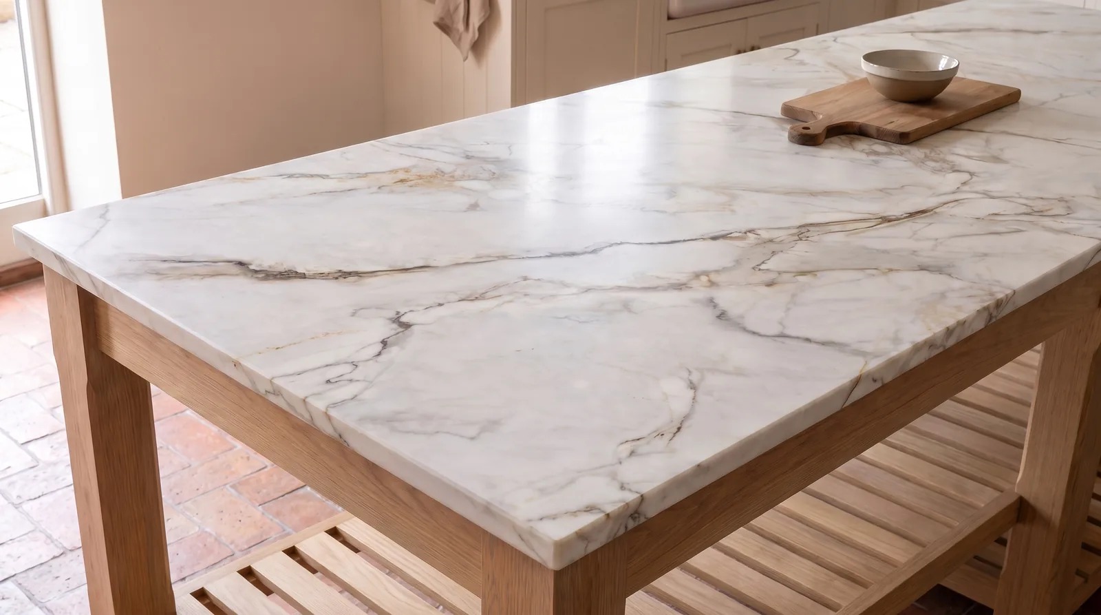 Miami 3D NobleStone worktop in a close kitchen detail view