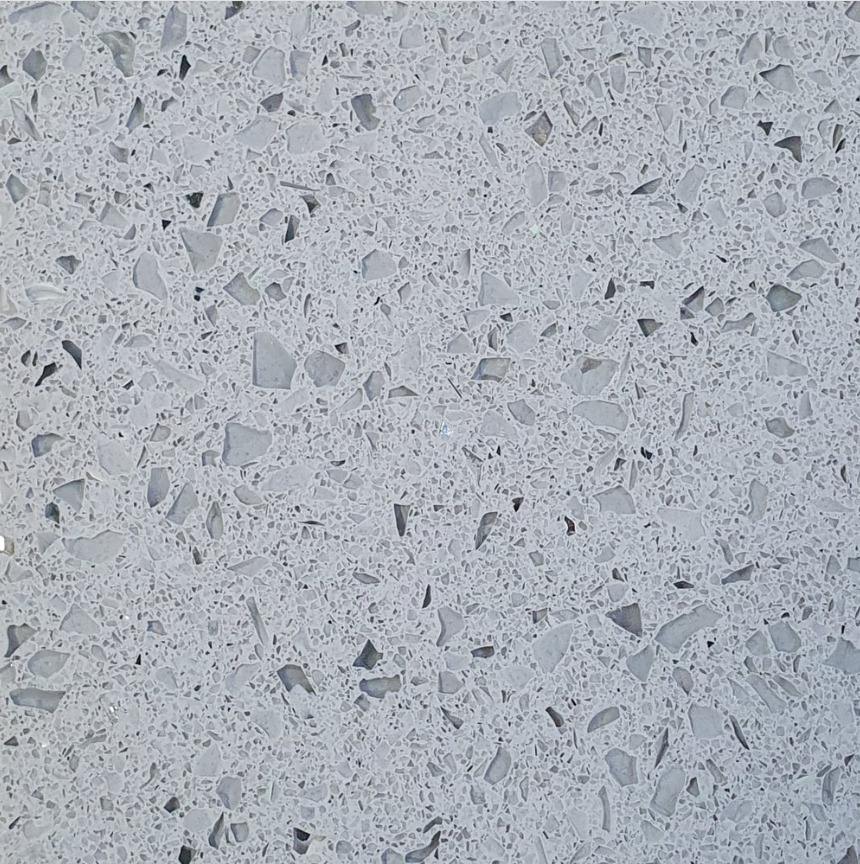 Full slab view of Mirror Light Grey by NobleStone UK