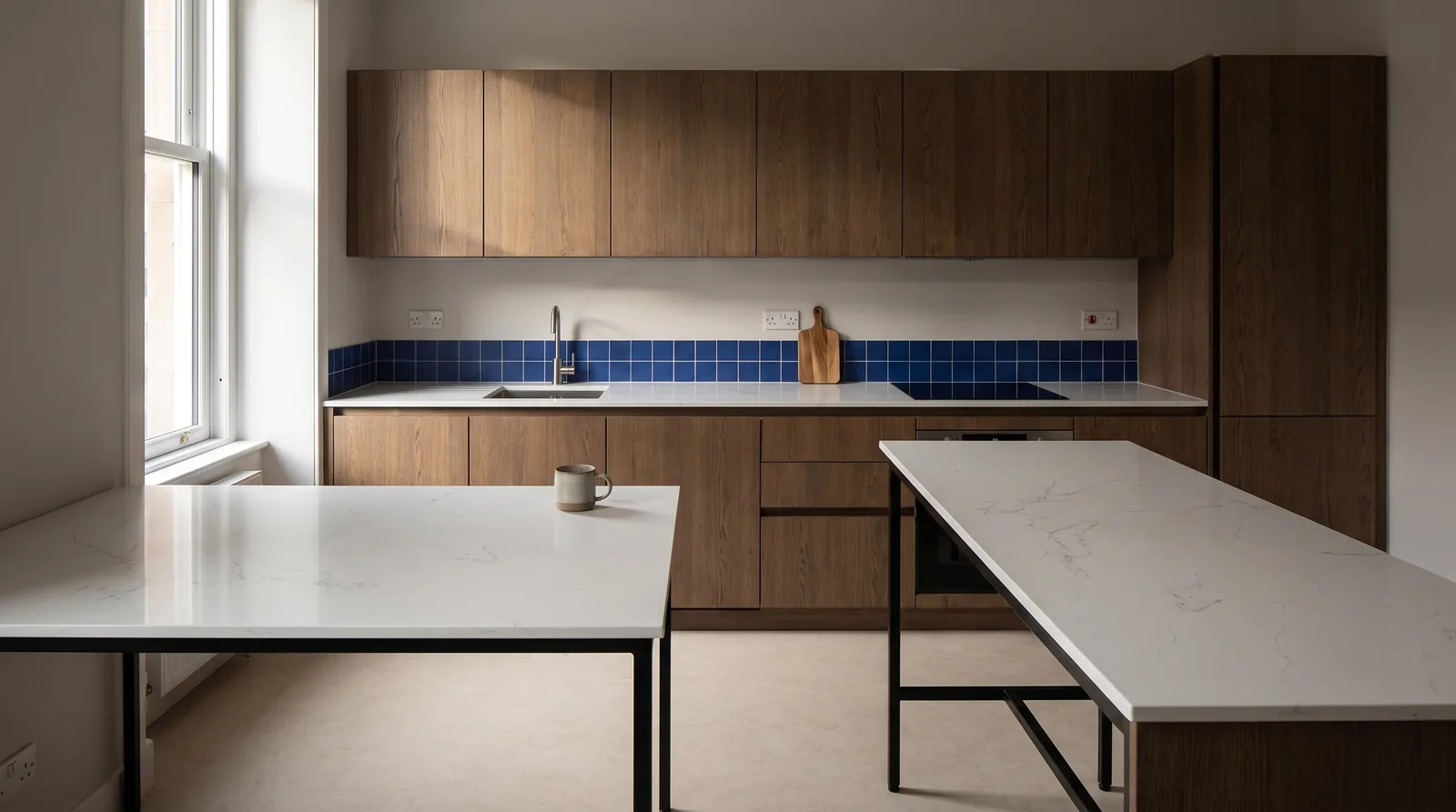 Modena NobleStone worktop in a wide kitchen view