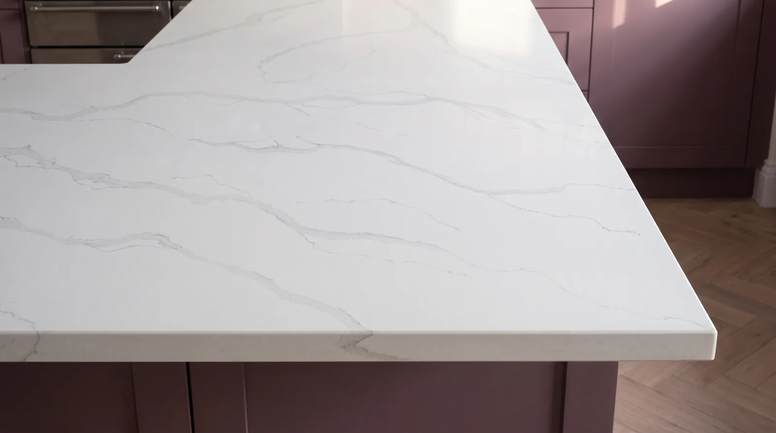 Orlando NobleStone worktop in a close kitchen detail view