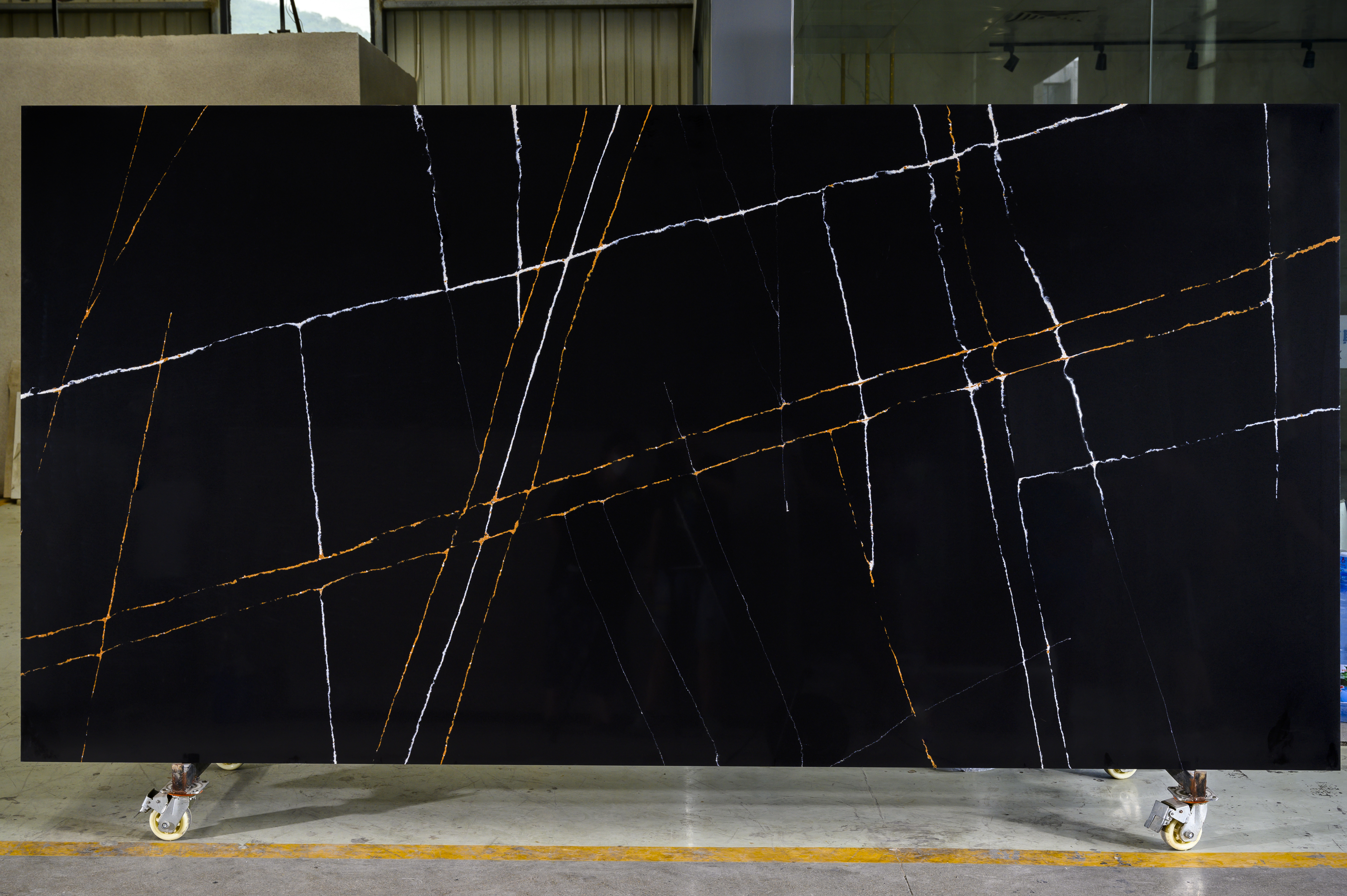 Full slab view of Sahara Noir by NobleStone UK