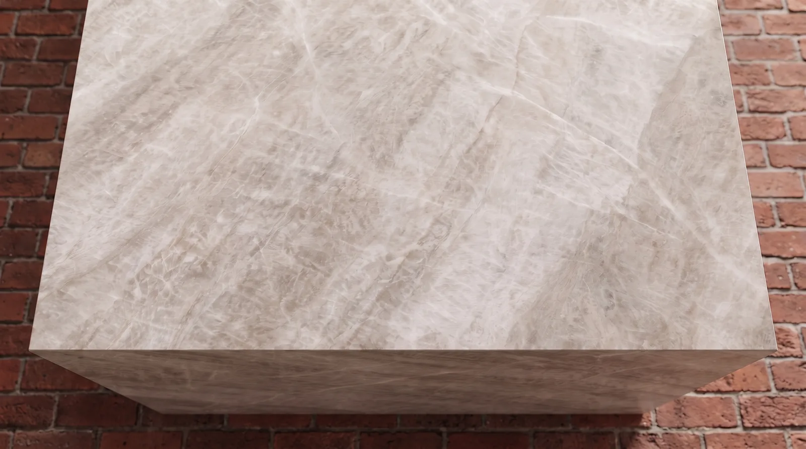 Taj Classic 3D NobleStone worktop in an overhead kitchen view