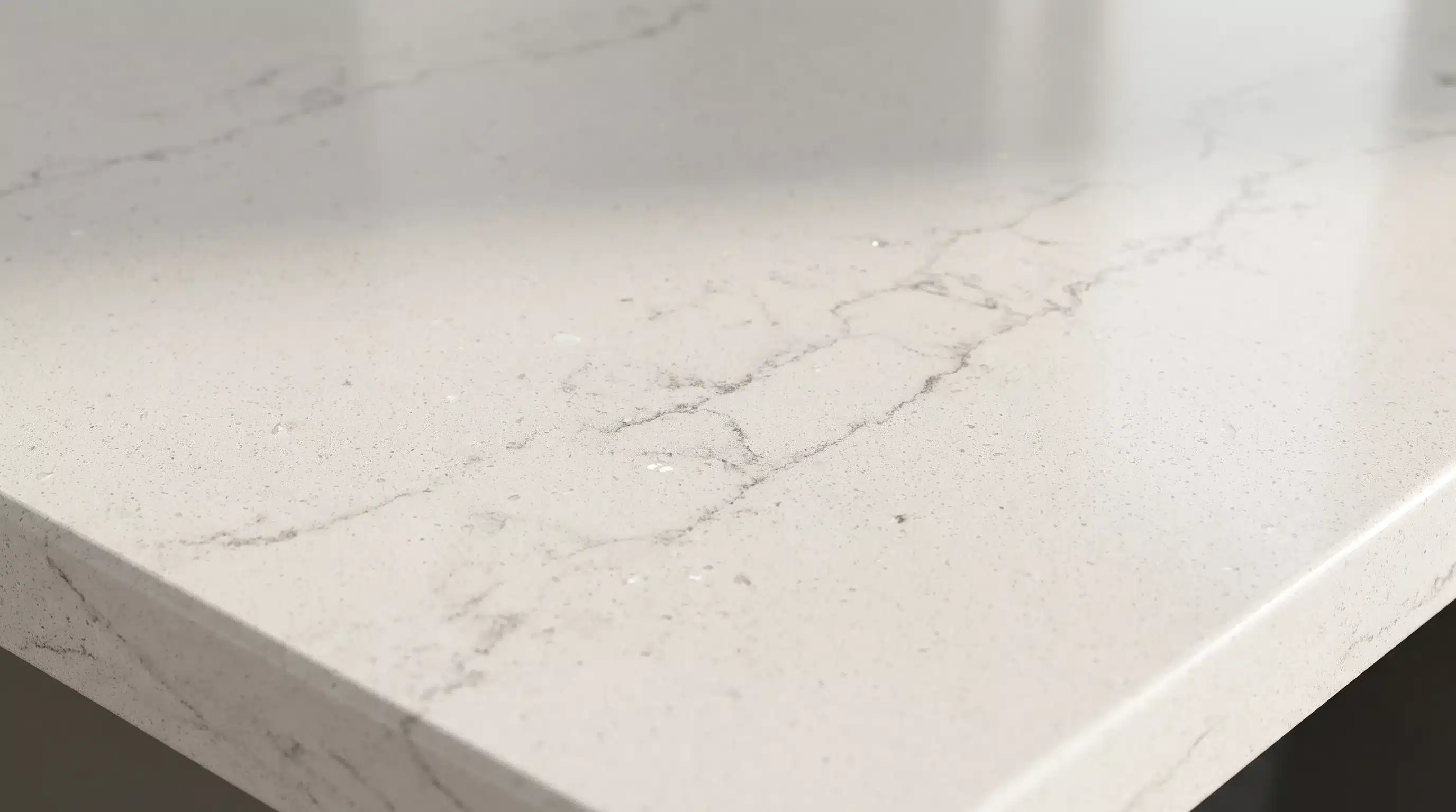 Close-up of Elysee CQ1101 quartz worktop surface detail