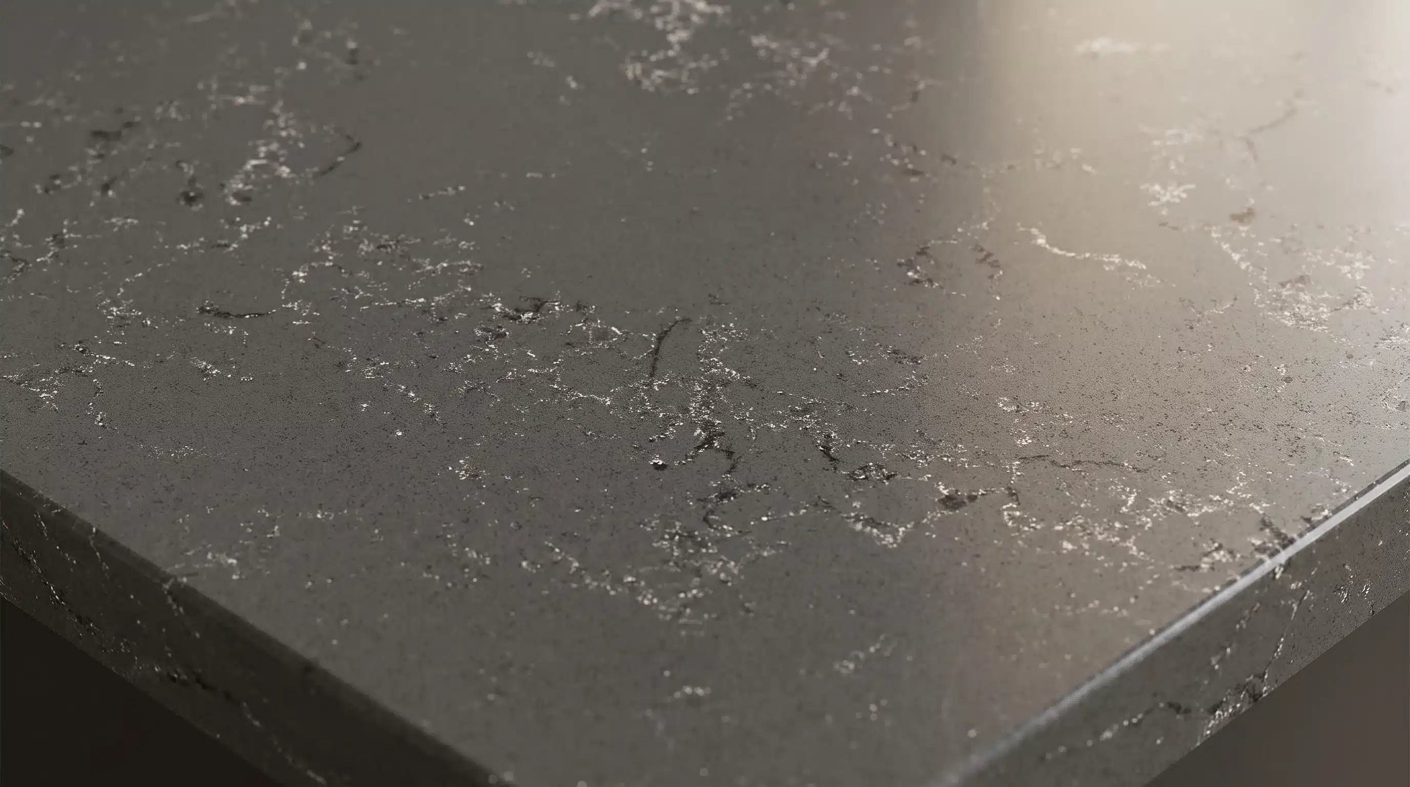 Close-up of Milet CQ3312 quartz worktop surface detail
