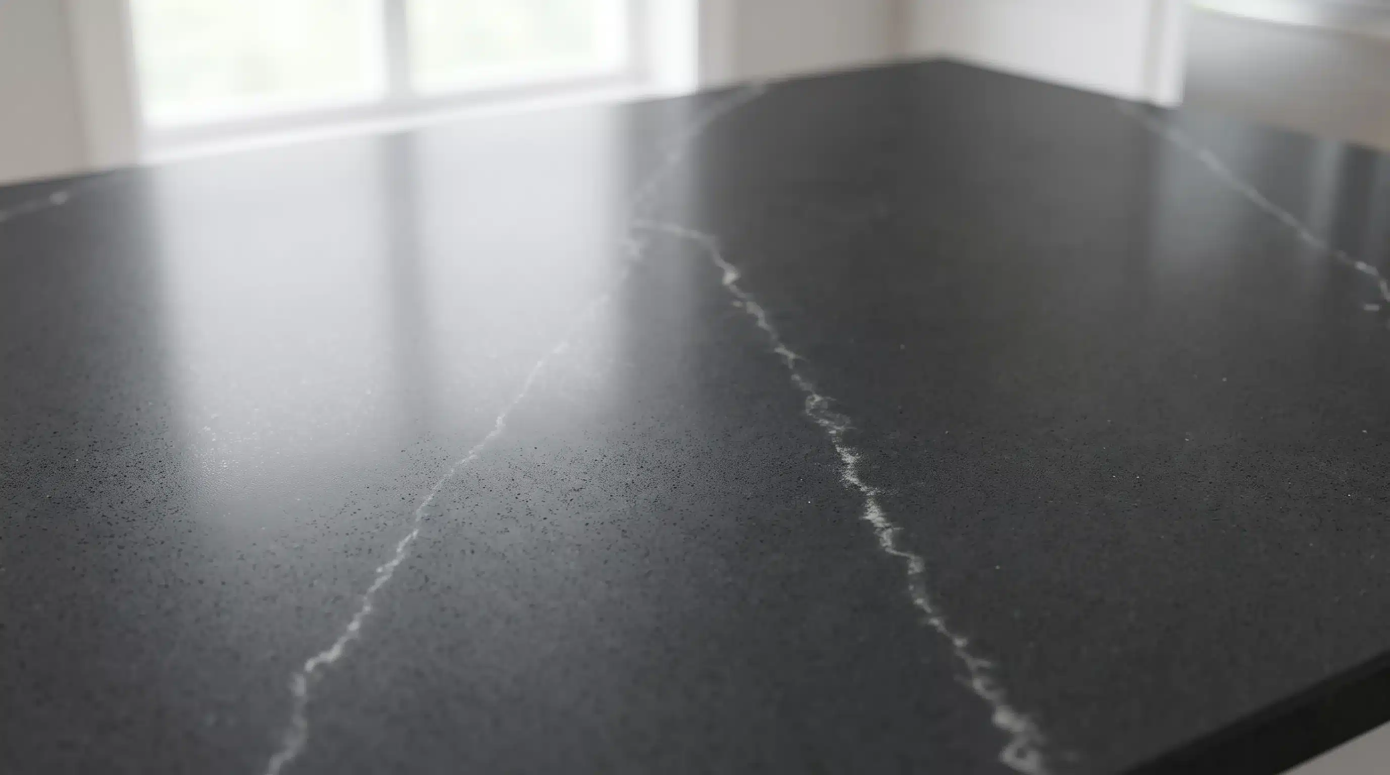 Close-up of Zenit CQ7709 quartz worktop surface detail