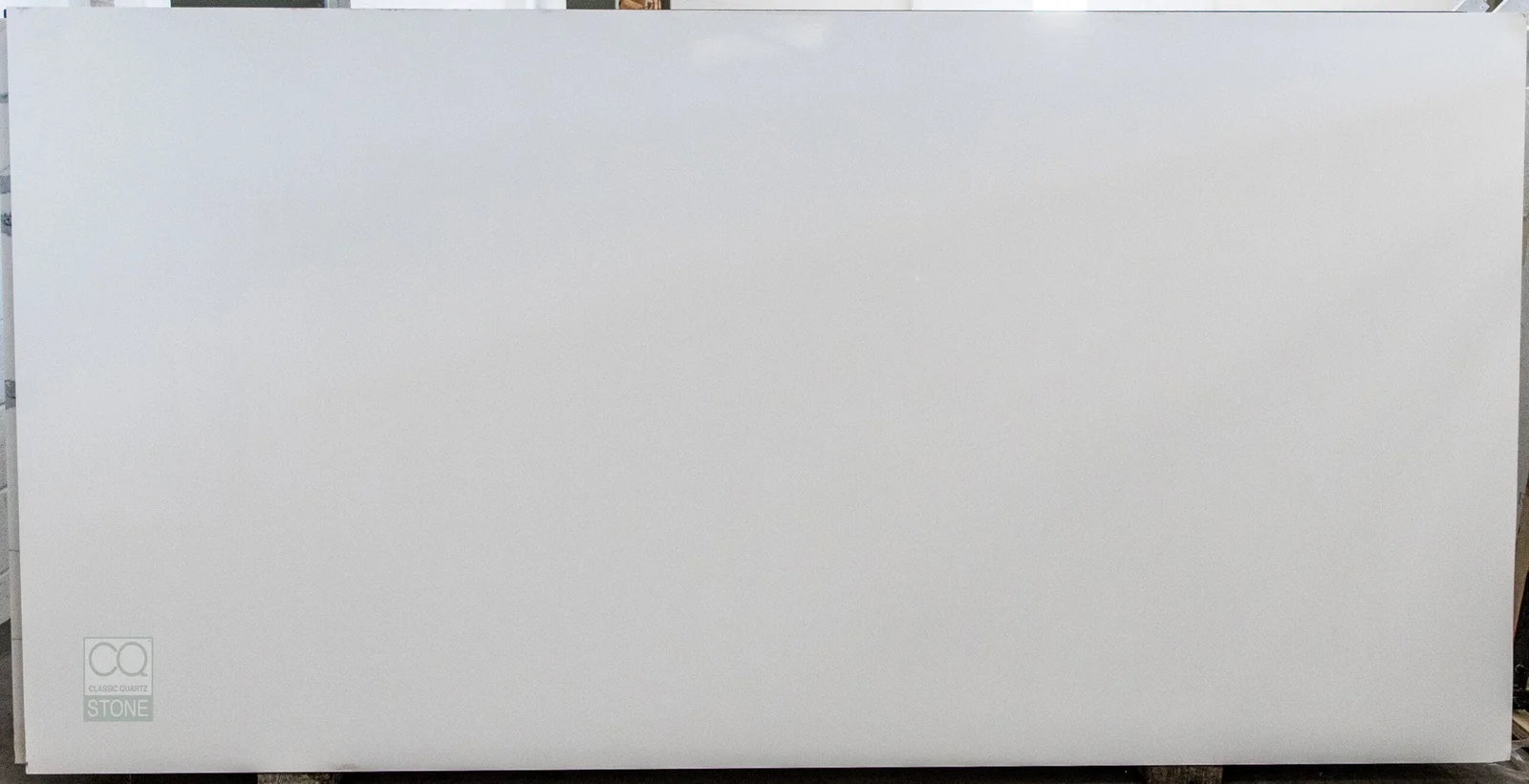 Full slab of Branco Cinzento CQC100 grey quartz from Classic Quartz Stone