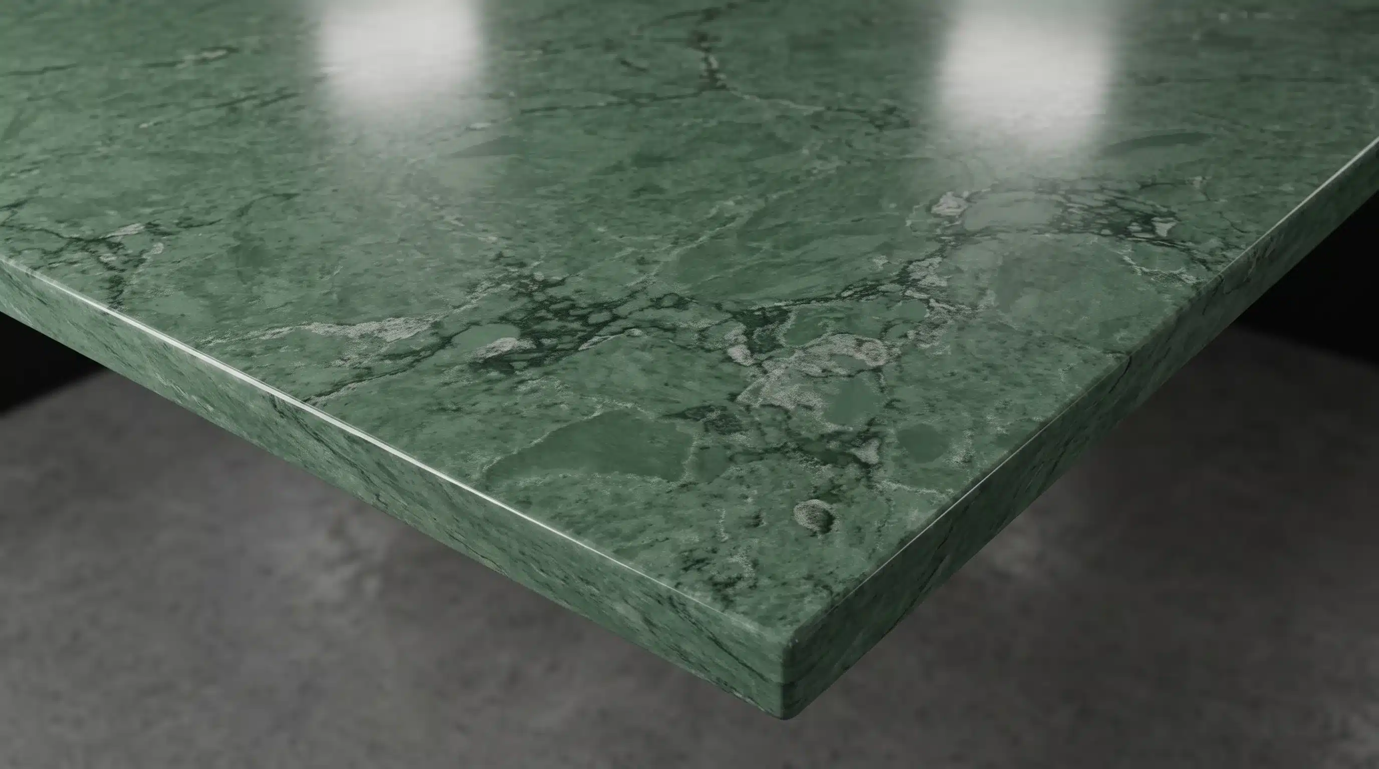 Close-up of Mystery Jade CQC145 quartz worktop surface detail