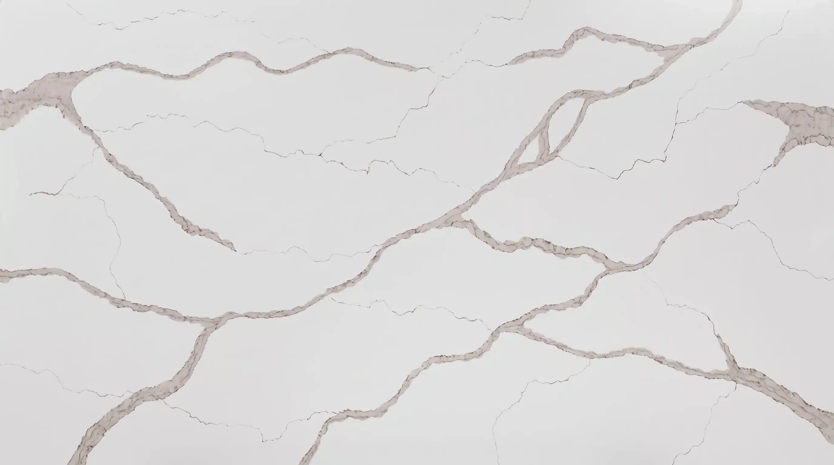 Close-up of Calacatta Nova CQM438 quartz worktop surface detail