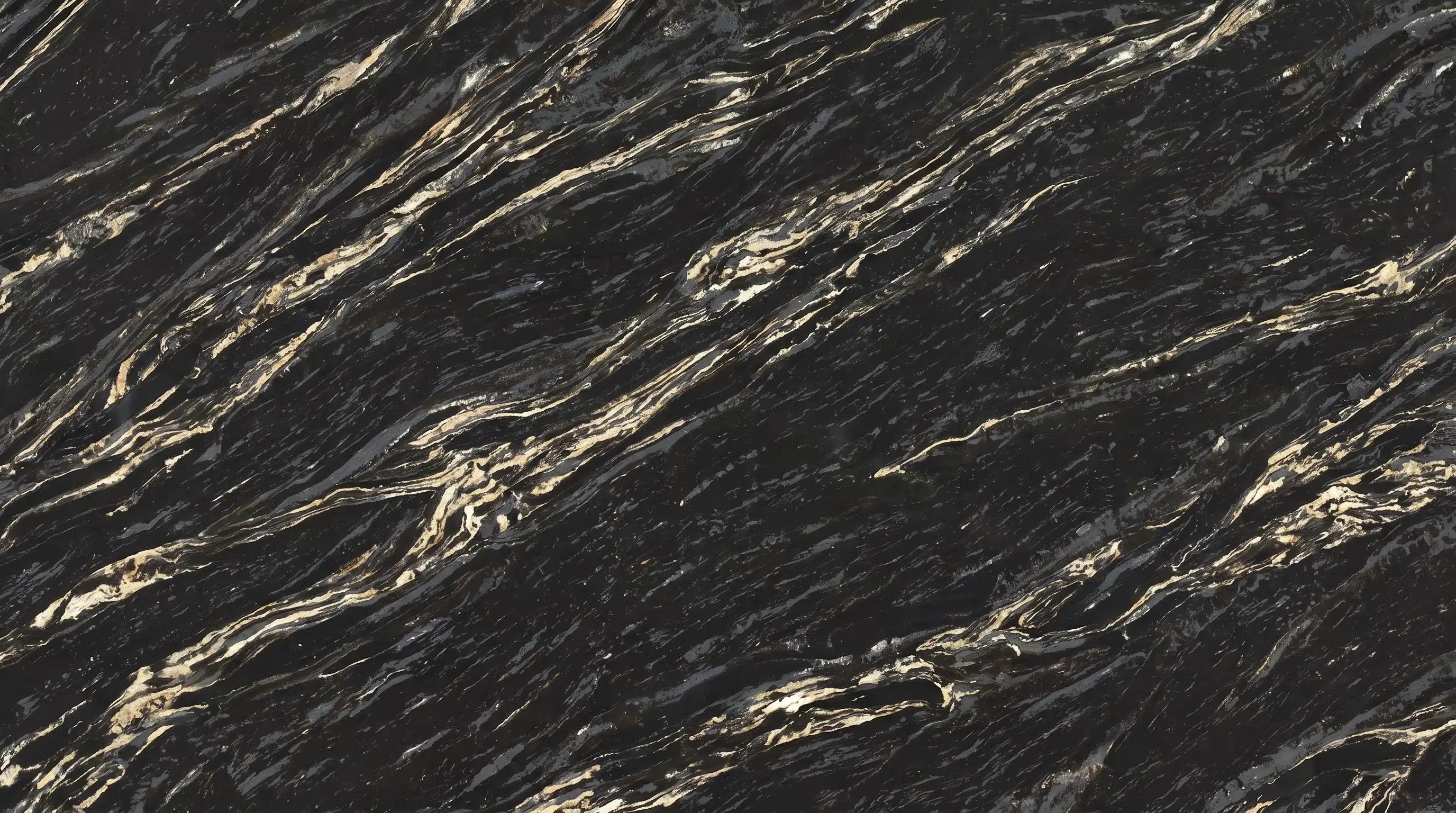 Close-up of Nebula Gold CQM464 quartz worktop surface detail