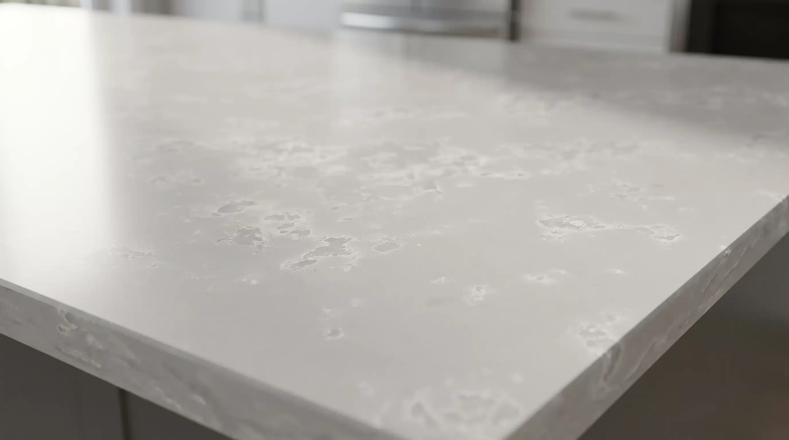 Close-up of Island Grey CQM475 quartz worktop surface detail