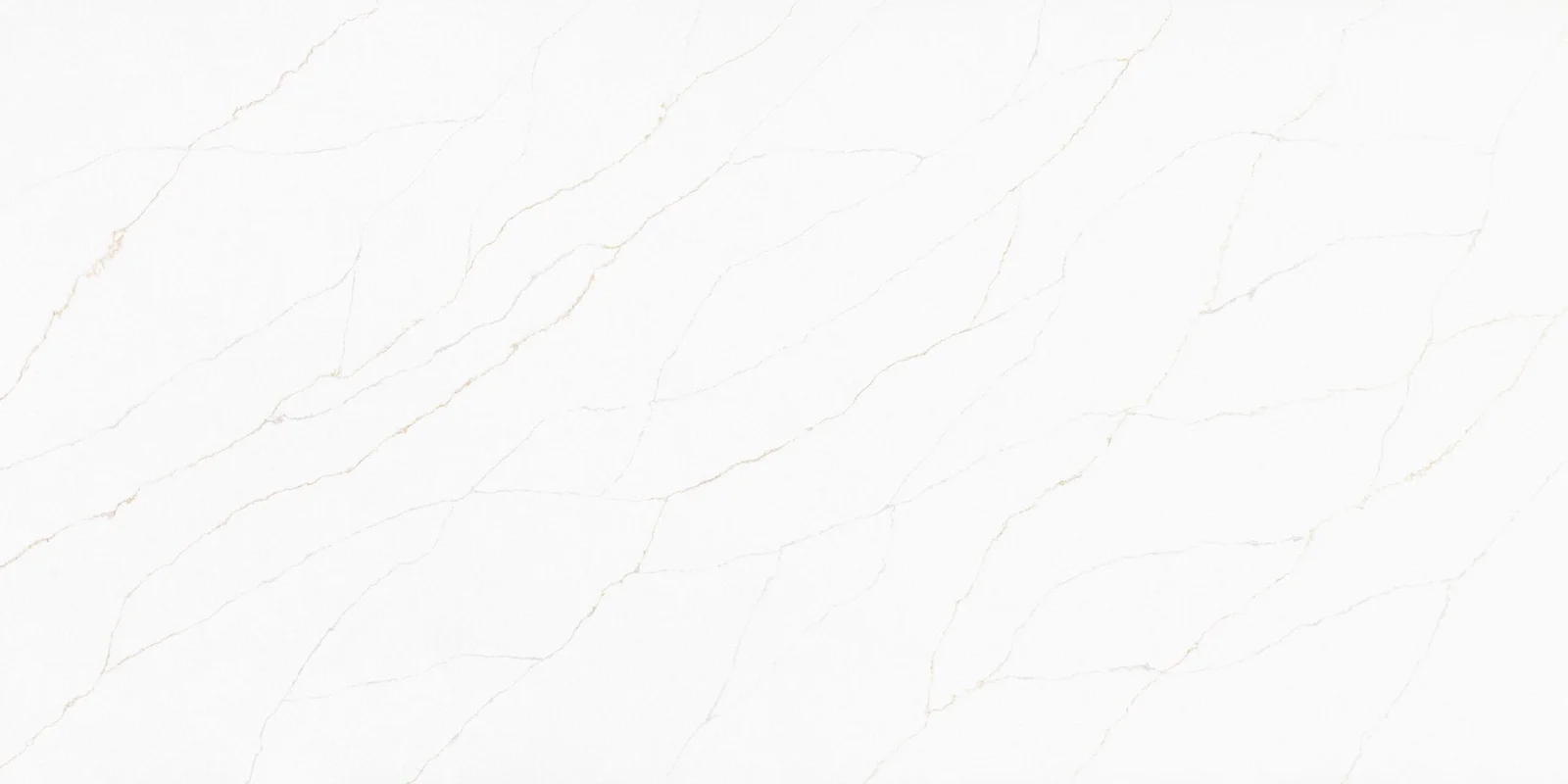 Full slab of Calacatta Soft Shimmer CQM481 white quartz from Classic Quartz Stone