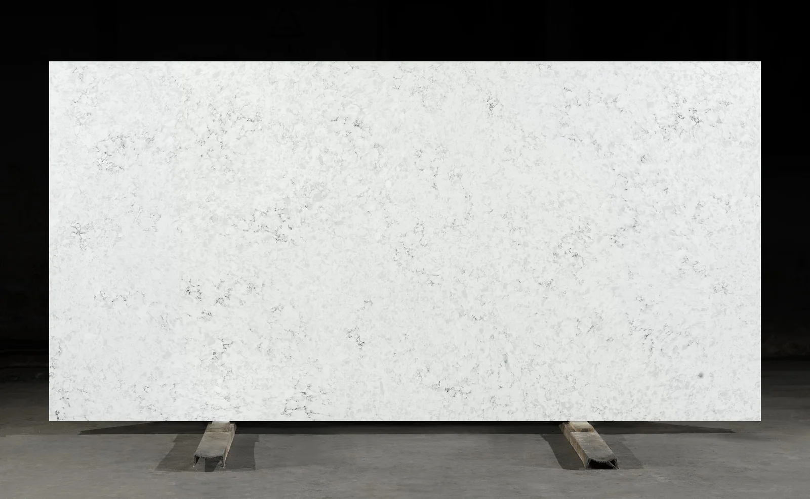 Full slab of Alaska CQP206 white quartz from Classic Quartz Stone